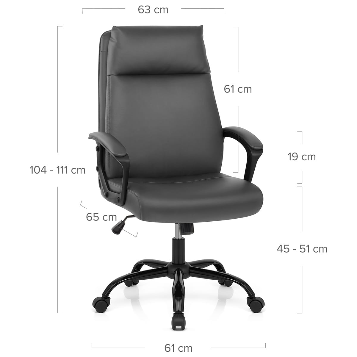 Turin Office Chair Grey