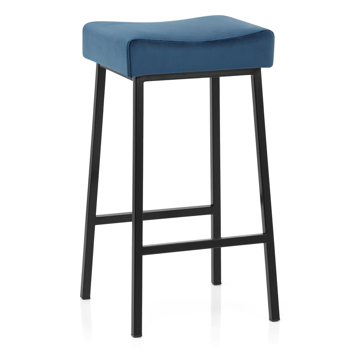 Uno Bar Stool Blue Velvet