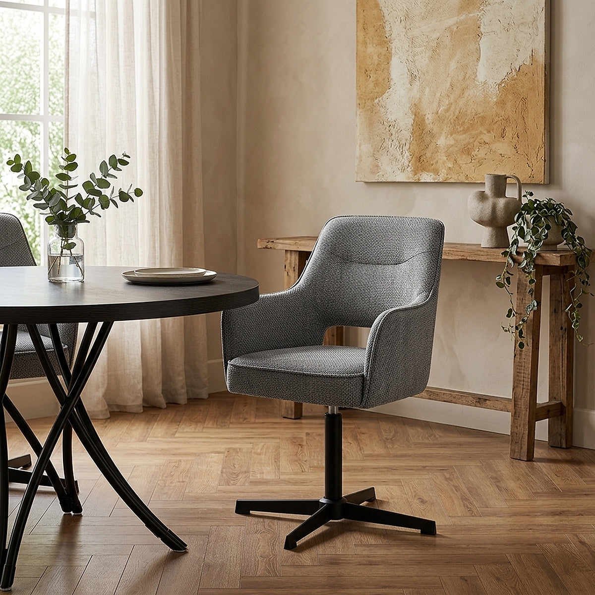 Chaise Tissu - Veneto Gris 