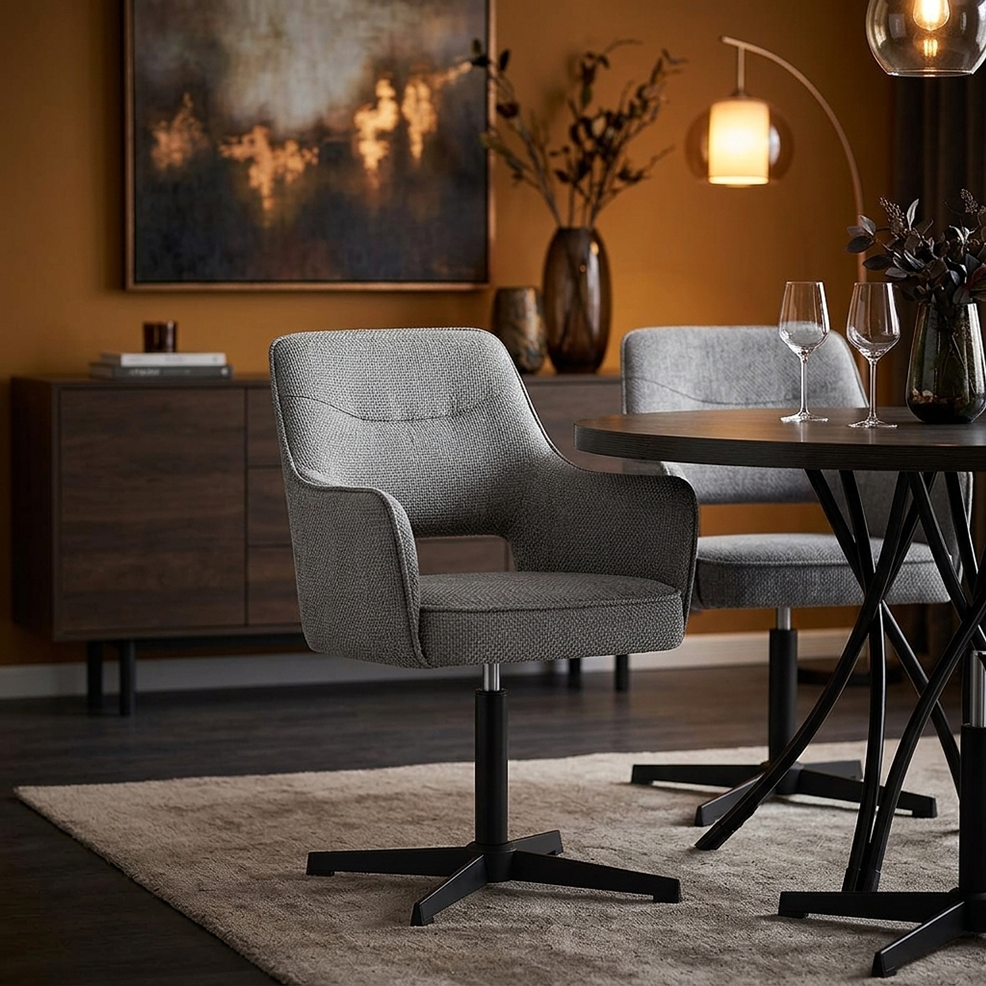 Chaise Tissu - Veneto Gris 