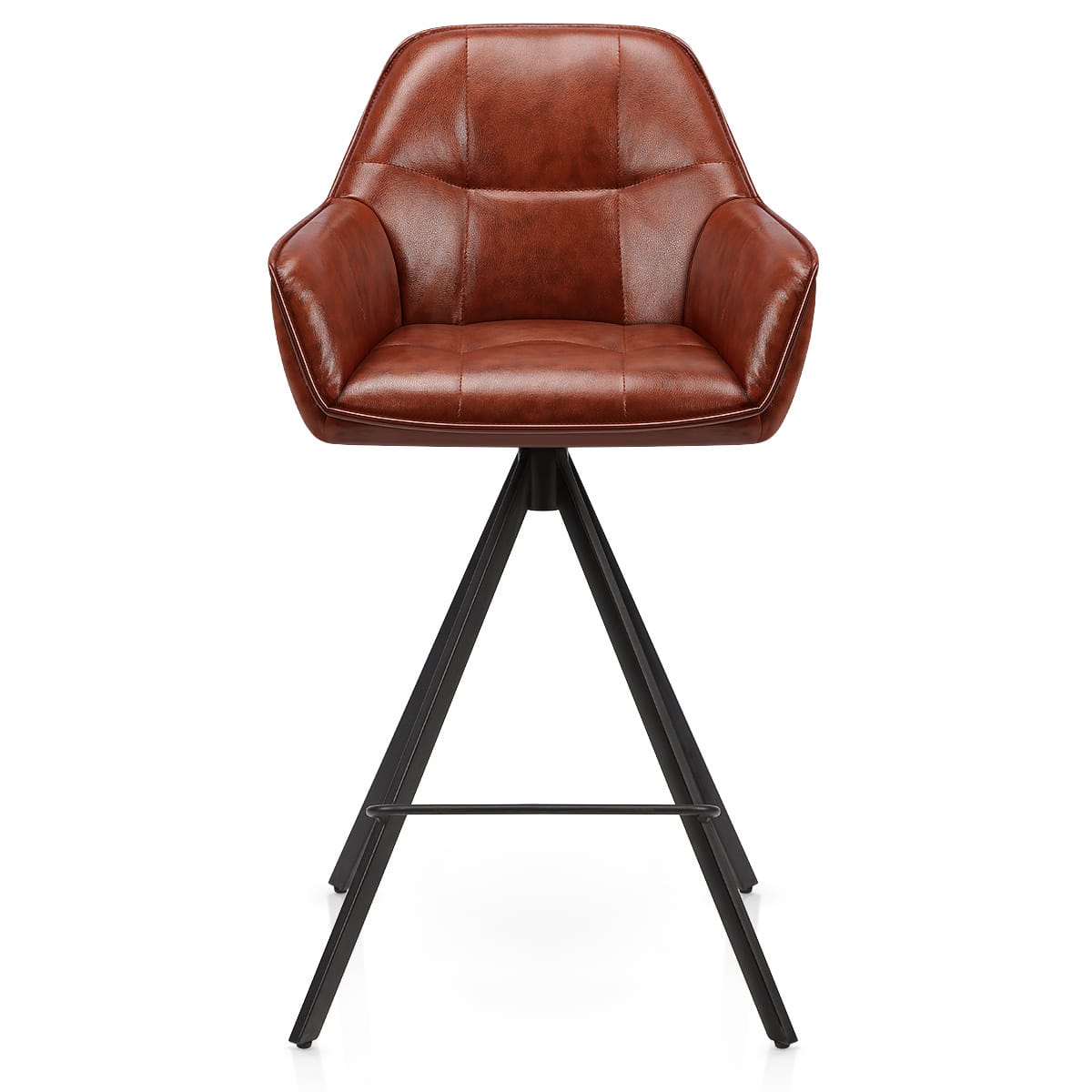 Tabouret Faux Cuir - Venice Marron 