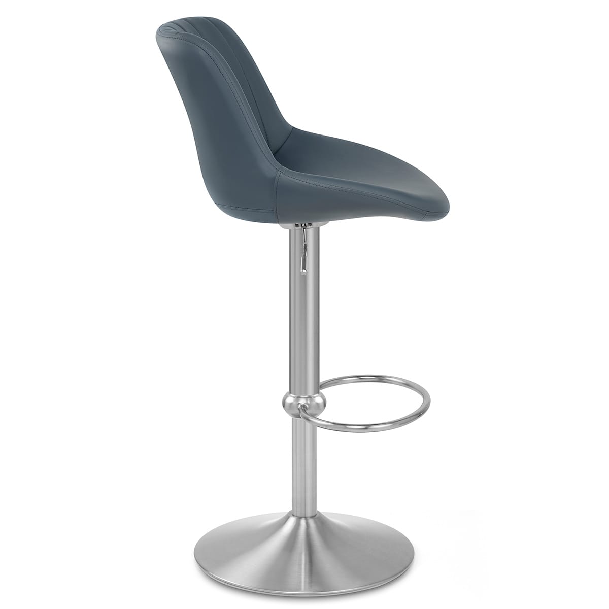 Versailles Real Leather Stool Navy Blue