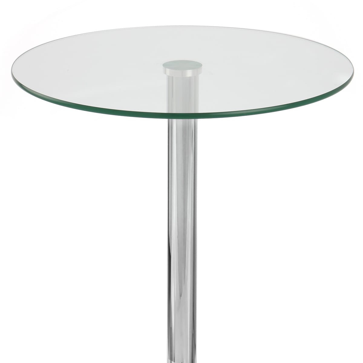 Table de Bar Chrome - Vetro Poseur Transparent 