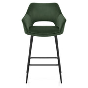 Viola Bar Stool Green Velvet