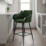 Chaise de bar Velours - Viola Vert 