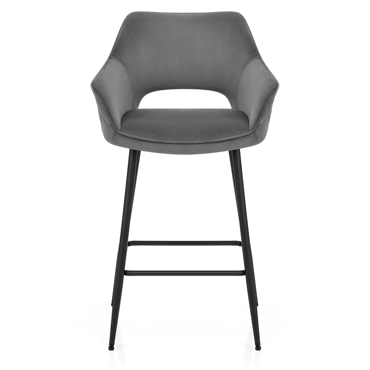 Chaise de bar Velours - Viola Gris 