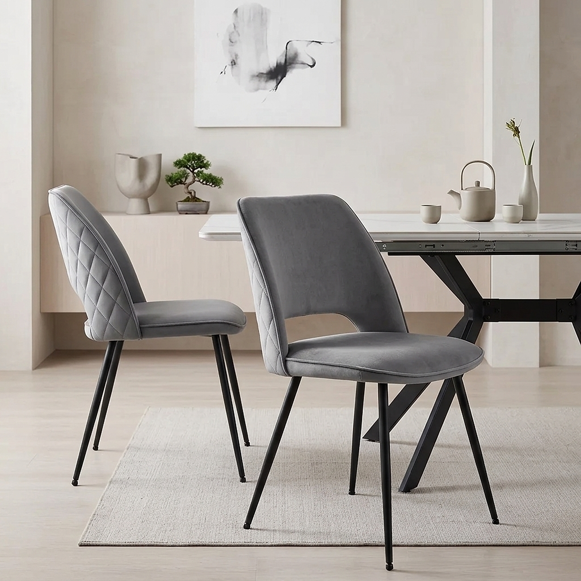 Chaise Velluto - Viola Gris 