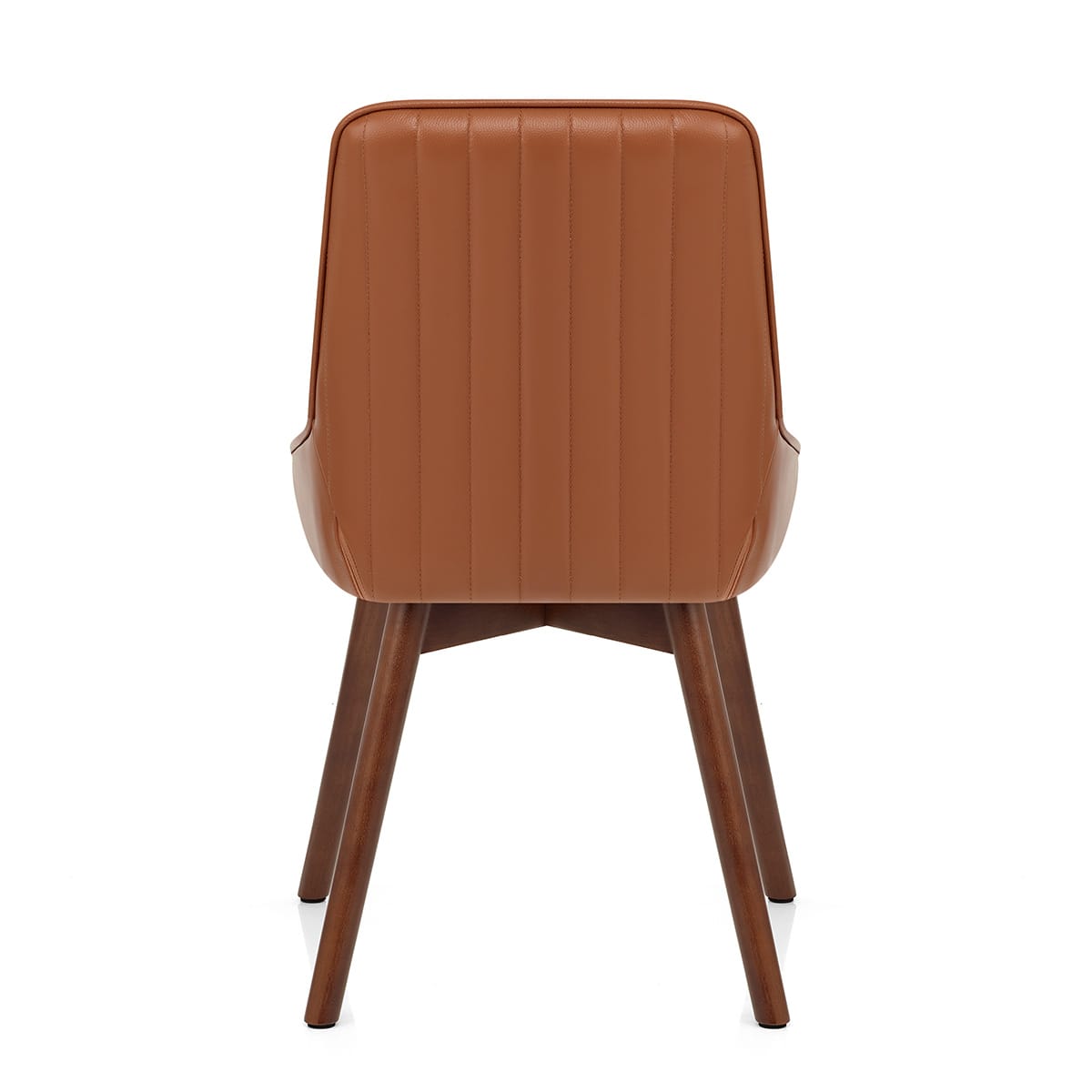 Chaise Cuir Veritable Bois - Vito Marron